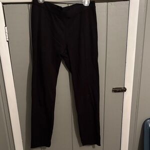 Black Straight-Leg Pants